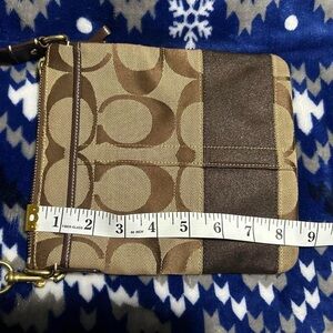 Coach Signature Canvas Crossbody in Brown and Tan